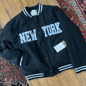 NEW YORK  NWT Blk/Wht Women’s Bball Jacket